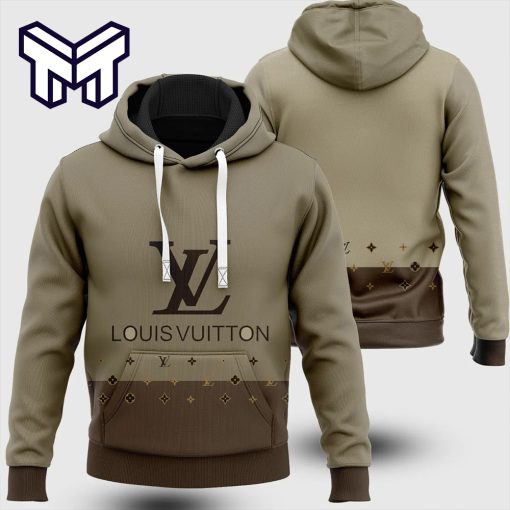 Louis Vuitton Light Grey Luxury Unisex Hoodie Luxury Brand Outfit Best Gift For Man Woman