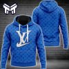 Louis Vuitton Logo Blue Premium Unisex Hoodie Best Gift For Man Woman Luxury Brand