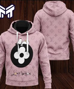 Louis Vuitton Snoopy Pinky Luxury Unisex Hoodie Luxury Brand Outfit Best Gift For Man Woman