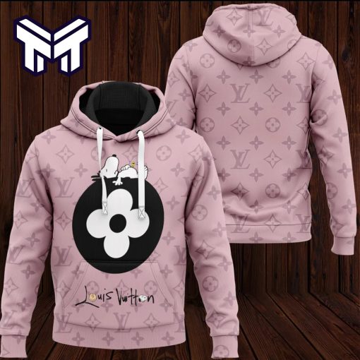 Louis Vuitton Snoopy Pinky Luxury Unisex Hoodie Luxury Brand Outfit Best Gift For Man Woman