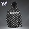 Louis Vuitton Supreme Black Hoodie Luxury Brand Clothing Clothes Outfits Gift Best Gift For Man Woman