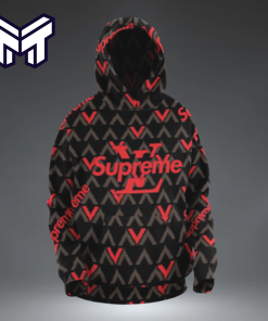 Louis Vuitton Supreme Luxury Dark Brand Premium Unisex Hoodie Outfit Best Gift For Man Woman