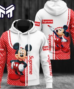 Louis Vuitton Supreme Mickey Mouse Teaching Luxury Brand Hoodie Best Gift For Man Woman