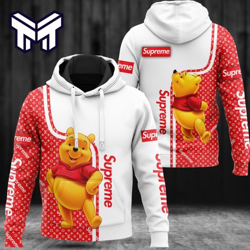 Louis Vuitton Supreme Winnie The Pooh Luxury Brand Hoodie Best Gift For Man Woman