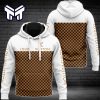 Louis Vuitton White Brown Fashion Luxury Brand Hoodie Best Gift For Man Woman