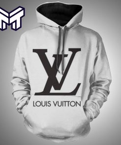 Louis Vuitton White Hoodie Luxury Brand Clothing Clothes Outfit Best Gift For Man Woman