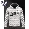 Louis Vuitton White Unisex Hoodie Luxury Brand Outfit Best Gift For Man Woman