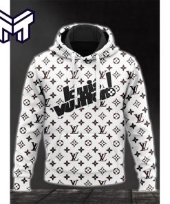 Louis Vuitton White Unisex Hoodie Luxury Brand Outfit Best Gift For Man Woman