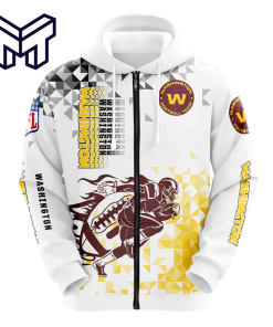 NFL Washington Commanders Football Full Zip Hoodie Hooded Sweatshirt Sports Jacket Gift For Men Women V12