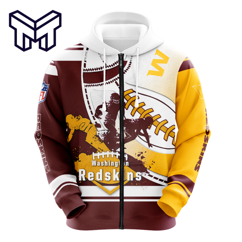 Washington Redskins Fleece Hoodies Football Hooded Sweatshirt Sports Jacket