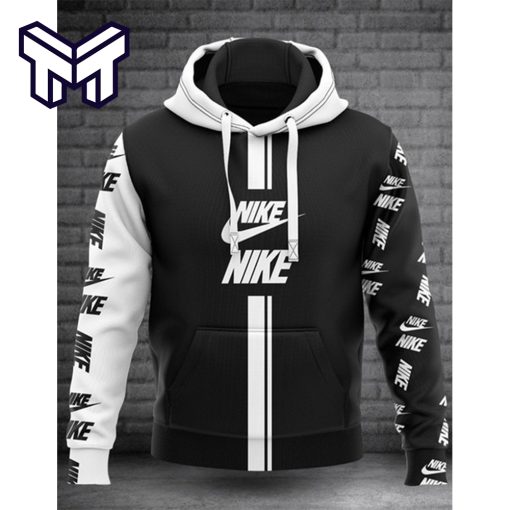 Nike Black And White Unisex Hoodie Luxury Brand Outfit Best Gift For Man Woman