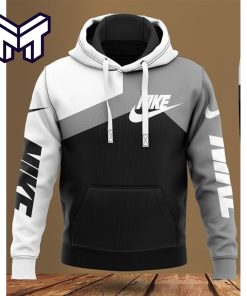 Nike Grey And White Unisex Hoodie Luxury Brand Outfit Best Gift For Man Woman