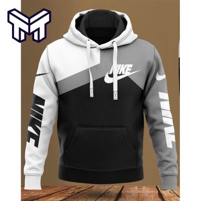 Nike Grey And White Unisex Hoodie Luxury Brand Outfit Best Gift For Man Woman