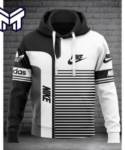 Nike White And Black Unisex Hoodie Luxury Brand Outfit Best Gift For Man Woman