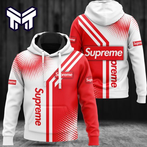 Supreme Red White Fashion Luxury Brand Premium Hoodie Best Gift For Man Woman