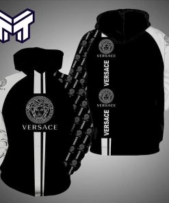 Versace Black Unisex Hoodie Luxury Brand Outfit Best Gift For Man Woman