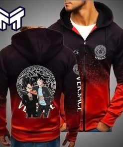 Versace Songoku And Vegeta Unisex Hoodie Luxury Brand Outfit Best Gift For Man Woman