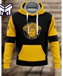 Versace Yellow Black Unisex Hoodie Luxury Brand Outfit Best Gift For Man Woman