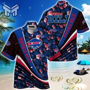 Buffalo Bills Hawaiian Shirt Blue Flower Custom Hawaiian Shirts