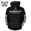 Burberry Black Unisex Hoodie For Men Women Luxury Brand Burberry Black 3D Hoodie Clothing Clothes Outfit