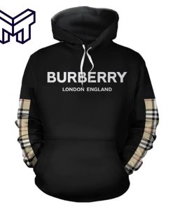 Burberry Black Unisex Hoodie For Men Women Luxury Brand Burberry Black 3D Hoodie Clothing Clothes Outfit
