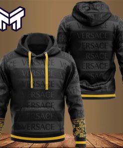 Gianni Versace Black 3D Hoodie For Men Women Luxury Brand Gianni Versace Hoodie