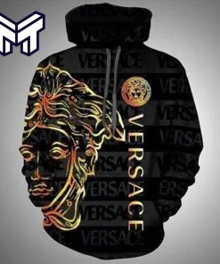 Gianni Versace Black 3D Hoodie Luxury Brand Gianni Versace Hoodie Gianni Versace Zip Hoodie For Men Women