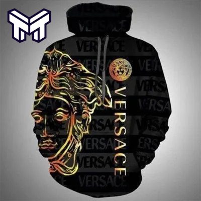 Gianni Versace Black 3D Hoodie Luxury Brand Gianni Versace Hoodie Gianni Versace Zip Hoodie For Men Women