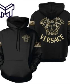 Gianni Versace Black Unisex Hoodie For Men Women Luxury Brand Gianni Versace Black 3D Hoodie Clothing Clothes Outfit