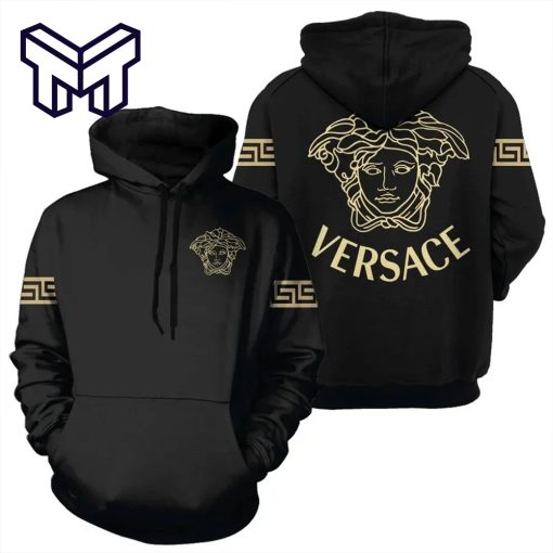 Gianni Versace Black Unisex Hoodie For Men Women Luxury Brand Gianni Versace Black 3D Hoodie Clothing Clothes Outfit