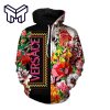 Gianni Versace Flower 3D Hoodie For Men Women Luxury Brand Gianni Versace Flower Zip Hoodie