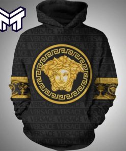 Gianni Versace Gold Black Unisex Hoodie Luxury Brand Gianni Versace Gold Black 3D Hoodie Clothing Clothes Outfit For Men Women