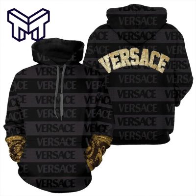 Gianni Versace Gold Hot Trend Unisex Hoodie Luxury Brand Gianni Versace Gold 3D Hoodie Clothing Clothes Outfit For Men Women