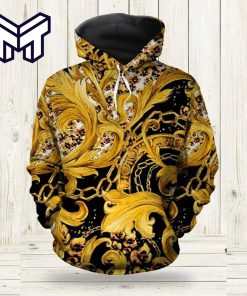 Gianni Versace Gold Unisex Hoodie For Men Women Luxury Brand Gianni Versace Gold 3D Hoodie