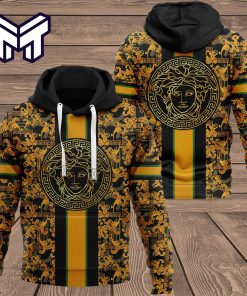 Gianni Versace Gold Unisex Hoodie For Men Women Luxury Brand Gianni Versace Gold 3D Hoodie Clothing Clothes Outfit