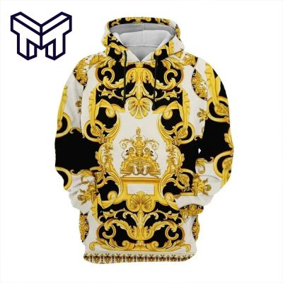 Gianni Versace Gold Unisex Hoodie Luxury Brand Gianni Versace Gold 3D Hoodie Clothing Clothes Outfit