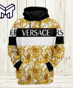 Gianni Versace Gold Unisex Hoodie Luxury Brand Gianni Versace Gold 3D Hoodie For Men Women