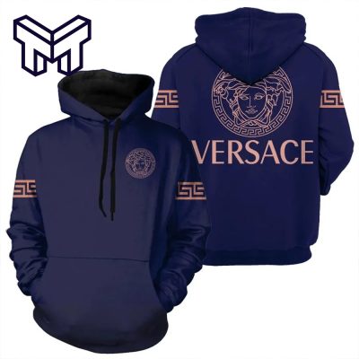 Gianni Versace Purple Unisex Hoodie Luxury Brand Gianni Versace Purple 3D Hoodie For Men Women