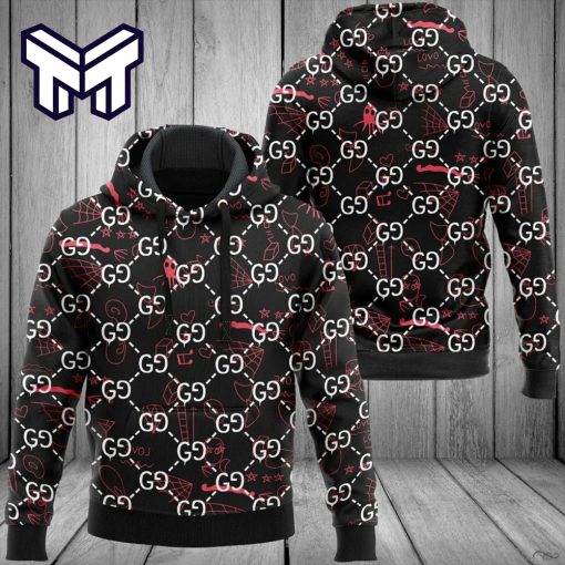 Gucci Black 3D Hoodie Gucci Black Hoodie Luxury Brand Clothing Clothes Outfit For Men Women