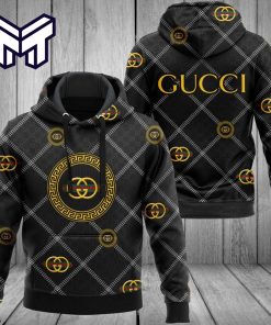 Gucci Black 3D Hoodie Luxury Brand Gucci Black Hoodie Clothing Clothes Outfit For Men Women
