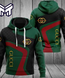 Gucci Black Green 3D Hoodie Luxury Brand Gucci Black Green Hoodie Clothing Clothes Outfit For Men Women