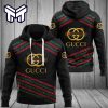 Gucci Black Unisex Hoodie Luxury Brand Gucci Black 3D Hoodie Clothing Clothes Outfit For Men And Women