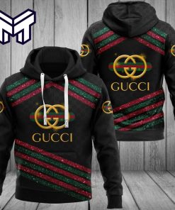 Gucci Black Unisex Hoodie Luxury Brand Gucci Black 3D Hoodie Clothing Clothes Outfit For Men And Women