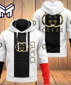 Gucci Black White 3D Hoodie Luxury Brand Gucci Black White Hoodie Clothing Clothes Outfit For Men Women