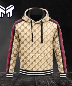 Gucci Brown 3D Hoodie Luxury Brand Gucci Brown Zip Hoodie Clothing Clothes Outfit For Men Women