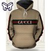 Gucci Brown Stripe Unisex Hoodie Gucci Logo Hoodie Gucci Brown Stripe 3D Hoodie For Men Women