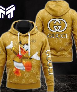 Gucci Donald Duck 3D Hoodie For Men Women Luxury Brand Gucci Donald Duck Zip Hoodie Clothing Clothes Disney Gifts