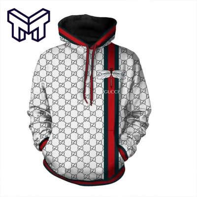 Gucci Dragonfly 3D Hoodie Gucci Logo Hoodie Gucci Dragonfly Zip Hoodie For Men Women