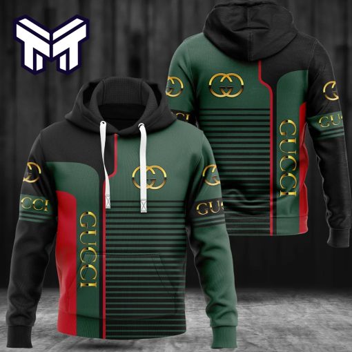 Gucci Green 3D Hoodie Luxury Brand Gucci Green Zip Hoodie Clothing Clothes Outfit For Men And Women