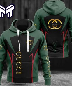 Gucci Green 3D Hoodie Luxury Brand Gucci Green Zip Hoodie Clothing Clothes Outfit For Men Women